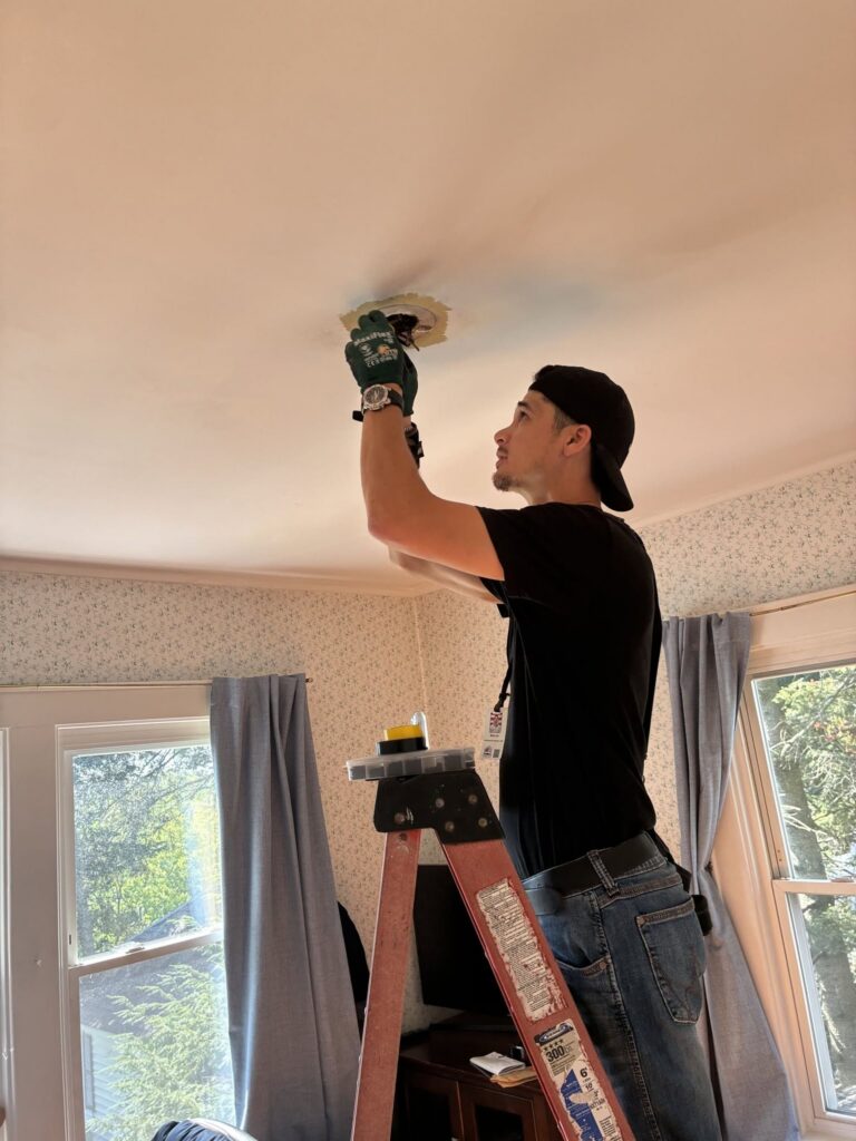 Ceiling light fixture installed by Colonial Electric in Albany NY