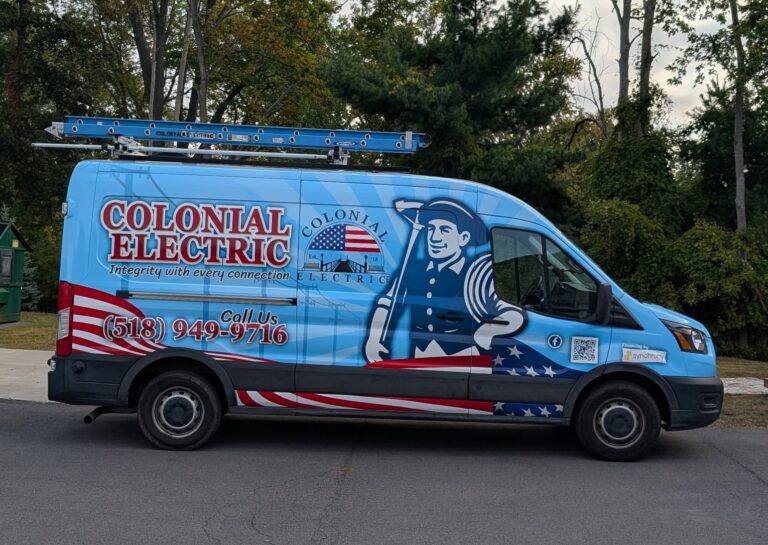 Colonial Electric service van, Albany NY licensed electrician